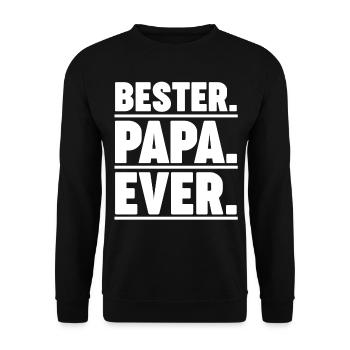 Papa Vater Vatertag - Unisex Pullover - Schwarz - Vorne - Alina (178cm) & Michal (187cm)