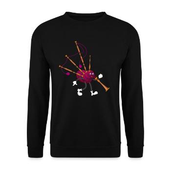 Bagpipe Musician Bagpiper - Funny Bagpipe Player - Unisex Pullover - Schwarz - Vorne - Alina (178cm) & Michal (187cm)