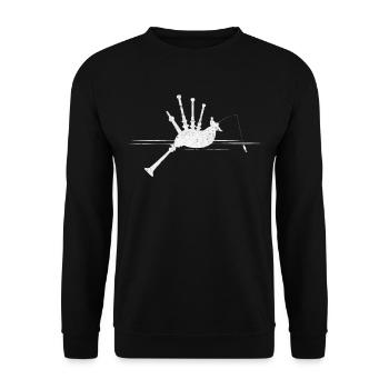 Funny Bagpipe Fishing Bagpiping & Catching Fish Ba - Unisex Sweatshirt - black - Front - Alina (178cm) & Michal (187cm)