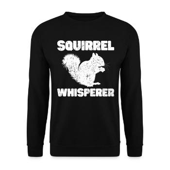 Squirrel Whisperer Squirrel Lover Funny Squirrel - Unisex Sweatshirt - black - Front - Alina (178cm) & Michal (187cm)