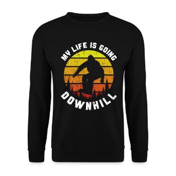 Snowboarding Art Snowboard Snowboarder - Unisex Sweatshirt - black - Front - Alina (178cm) & Michal (187cm)