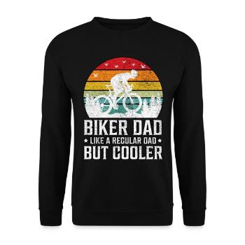 Mountain Biking Dad Like A Regular Dad But Cooler - Unisex Sweatshirt - black - Front - Alina (178cm) & Michal (187cm)