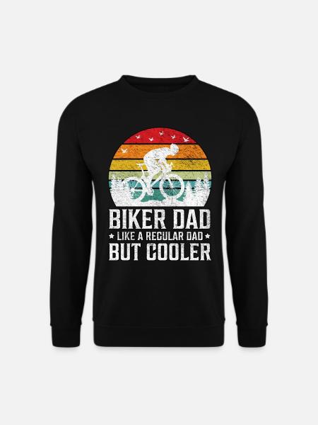 Mountain Biking Dad Like A Regular Dad But Cooler - Unisex Sweatshirt - black