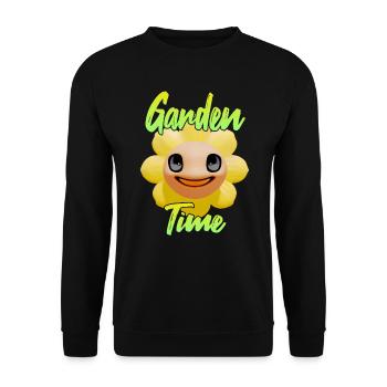 Gardentime Sonnenblume - Unisex Pullover - Schwarz - Vorne - Alina (178cm) & Michal (187cm)