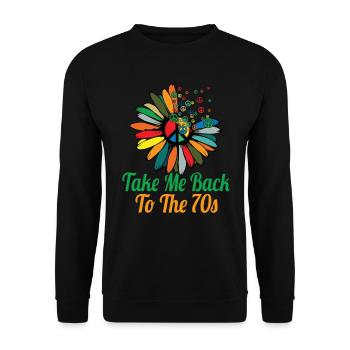 Hippie Peace Sign Peace Flowers Flower Child - Sweat-shirt Unisexe - noir - Devant - Alina (178cm) & Michal (187cm)