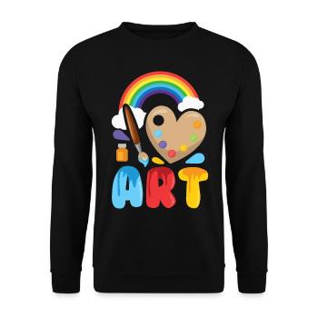 Art For Art Teacher - Unisex Pullover - Schwarz - Vorne - Alina (178cm) & Michal (187cm)