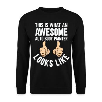 Voici à quoi ressemble un peintre de carrosserie de voiture génial li - Sweat-shirt Unisexe - noir - Devant - Alina (178cm) & Michal (187cm)
