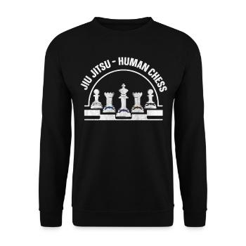 Jiu-Jitsu Human Chess Funny Jiu Jitsu - Unisex Sweatshirt - black - Front - Alina (178cm) & Michal (187cm)