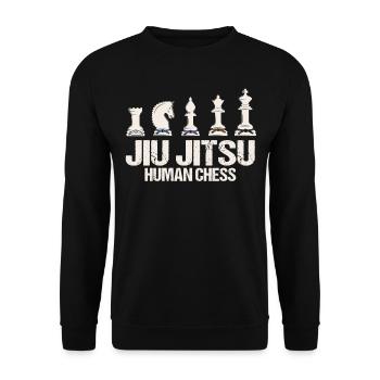 Jiu-Jitsu Human Chess Funny Jiu Jitsu - Unisex Sweatshirt - black - Front - Alina (178cm) & Michal (187cm)