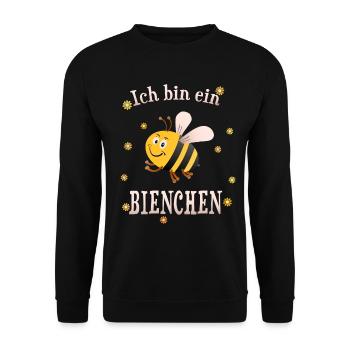 Ich bin eine Biene Bienenfreund Imkerin Imker - Unisex Pullover - Schwarz - Vorne - Alina (178cm) & Michal (187cm)