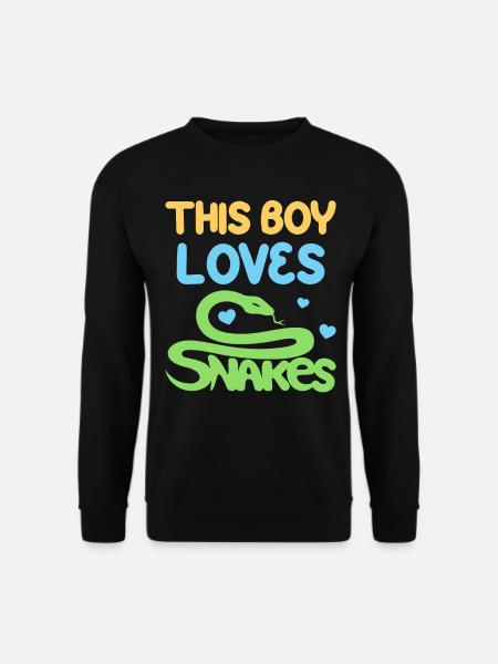This boy loves snakes - Unisex Sweatshirt - black