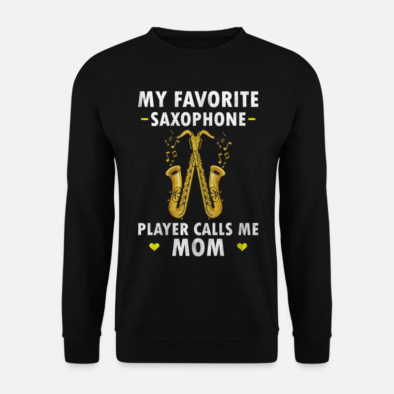 Saxophon Mutter Saxophonspieler - Unisex Pullover - Schwarz