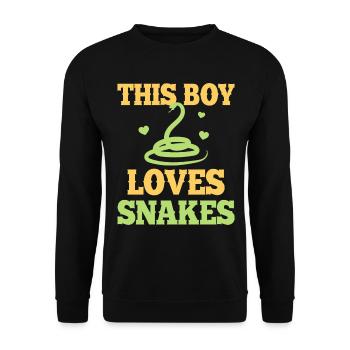 Ce garçon aime les serpents - Sweat-shirt Unisexe - noir - Devant - Alina (178cm) & Michal (187cm)