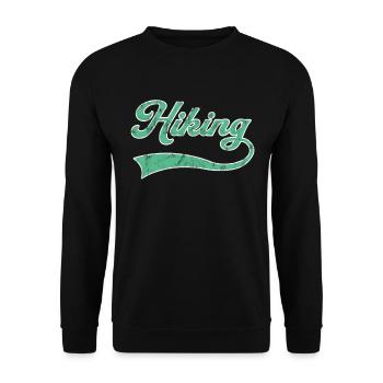 Hiking lettering - Unisex Sweatshirt - black - Front - Alina (178cm) & Michal (187cm)