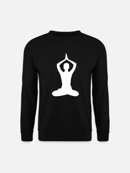 Yoga Meditation Silhouette - Unisex Sweatshirt - black