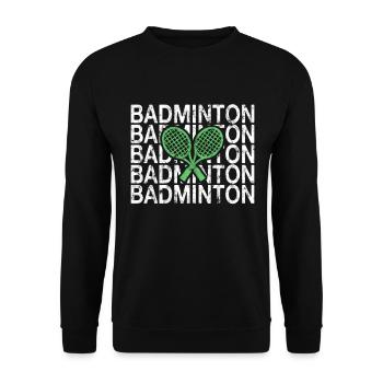 Badminton - Unisex Pullover - Schwarz - Vorne - Alina (178cm) & Michal (187cm)