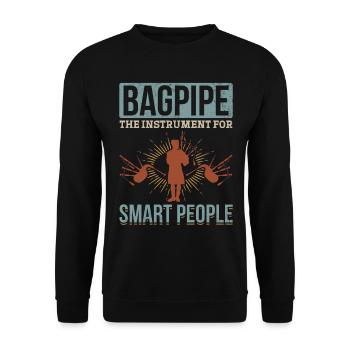 La cornemuse L’instrument pour les gens intelligents - Cornemuse - Sweat-shirt Unisexe - noir - Devant - Alina (178cm) & Michal (187cm)