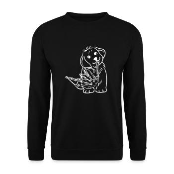 Joueur de cornemuse pour chien de cornemuse - Sweat-shirt Unisexe - noir - Devant - Alina (178cm) & Michal (187cm)