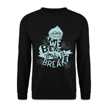 Inspiring saying, motivation monster saying - Unisex Sweatshirt - black - Front - Alina (178cm) & Michal (187cm)