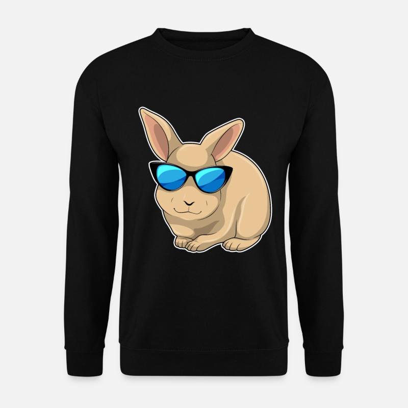 Rabbit Sunglasses - Unisex Sweatshirt - black