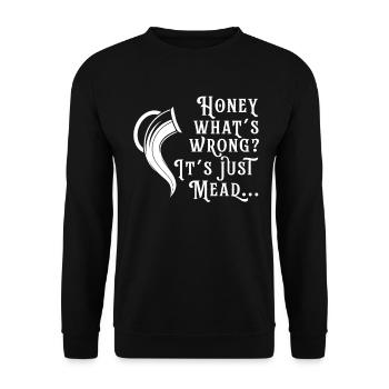 Honigwein Lustiger Met Hausbrauer Viking - Unisex Pullover - Schwarz - Vorne - Alina (178cm) & Michal (187cm)