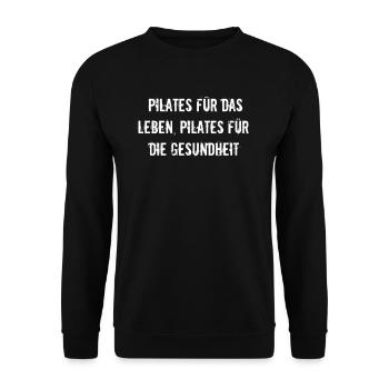 Pilates - Pilates für das Leben, Pilates für die - Unisex Pullover - Schwarz - Vorne - Alina (178cm) & Michal (187cm)