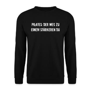 Pilates - Pilates: Der Weg zu einem stärkeren Du - Unisex Pullover - Schwarz - Vorne - Alina (178cm) & Michal (187cm)
