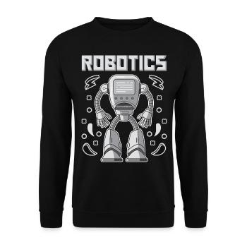Robotics For Robotic Engineers - Unisex Sweatshirt - black - Front - Alina (178cm) & Michal (187cm)