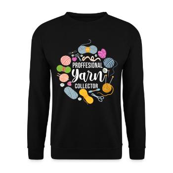 Knitting Knitter Professional Yarn - Unisex Pullover - Schwarz - Vorne - Alina (178cm) & Michal (187cm)