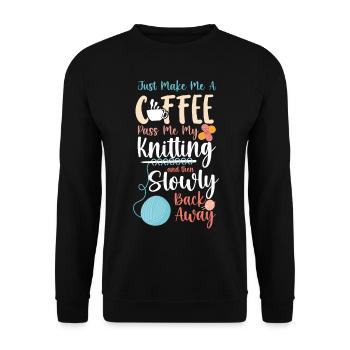 Tricoter du café tricoté juste faire - Sweat-shirt Unisexe - noir - Devant - Alina (178cm) & Michal (187cm)