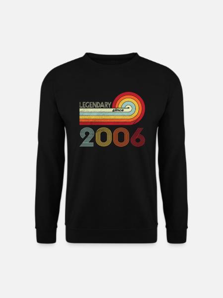 2006 Geburtstag Legendary since Vintage Rainbow - Unisex Pullover - Schwarz
