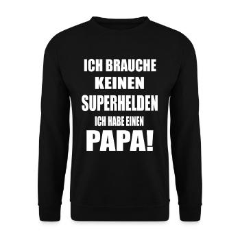 Papa Geburtstag - Unisex Pullover - Schwarz - Vorne - Alina (178cm) & Michal (187cm)