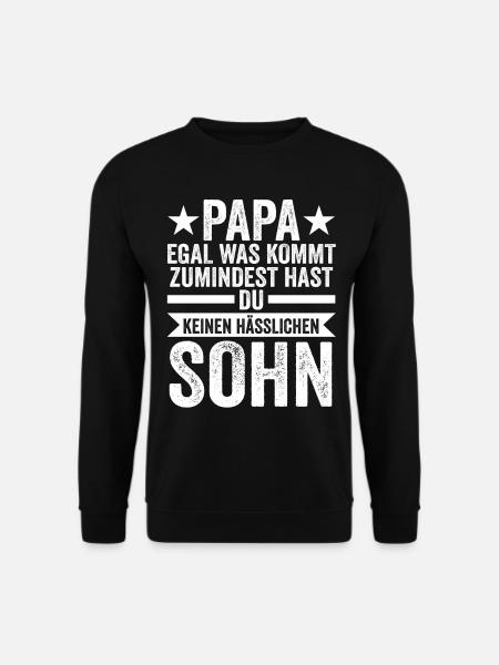 Papa Vater Sohn Vatertag - Unisex Pullover - Schwarz
