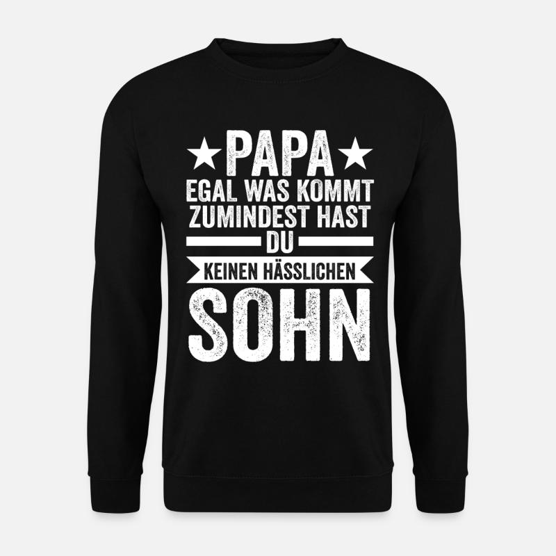 Papa Vater Sohn Vatertag - Unisex Pullover - Schwarz
