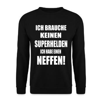 Neffe Geburtstag - Unisex Pullover - Schwarz - Vorne - Alina (178cm) & Michal (187cm)