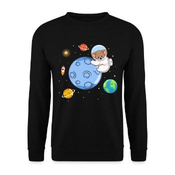 Future astronaut koala lover - Unisex Sweatshirt - black - Front - Alina (178cm) & Michal (187cm)