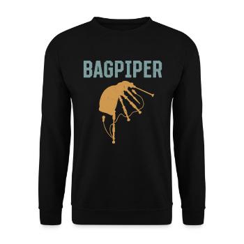 Bagpiper Bagpipe Instrument Bagpipe Musician Bagpi - Unisex Pullover - Schwarz - Vorne - Alina (178cm) & Michal (187cm)