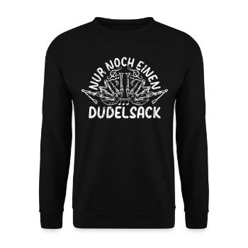 Bagpipe Musician Bagpiper - Just One More Bagpipe - Unisex Pullover - Schwarz - Vorne - Alina (178cm) & Michal (187cm)