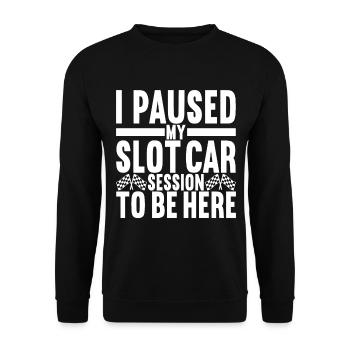 Slotcar Slotracing - Unisex Pullover - Schwarz - Vorne - Alina (178cm) & Michal (187cm)