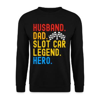 Slotcar Slotracing - Unisex Pullover - Schwarz - Vorne - Alina (178cm) & Michal (187cm)