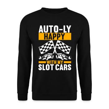 Slotcar Slotracing - Unisex Pullover - Schwarz - Vorne - Alina (178cm) & Michal (187cm)
