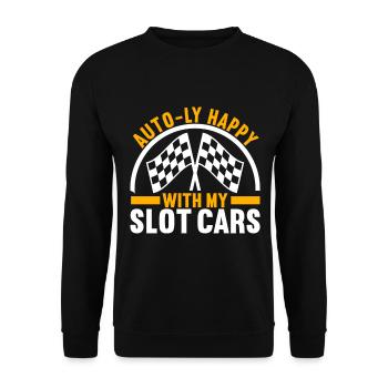 Slotcar Slotracing - Unisex Pullover - Schwarz - Vorne - Alina (178cm) & Michal (187cm)