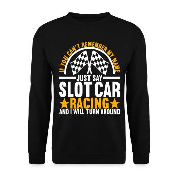 Slotcar Slotracing - Unisex Pullover - Schwarz - Vorne - Alina (178cm) & Michal (187cm)