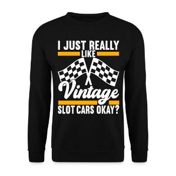 Slotcar Slotracing - Unisex Pullover - Schwarz - Vorne - Alina (178cm) & Michal (187cm)