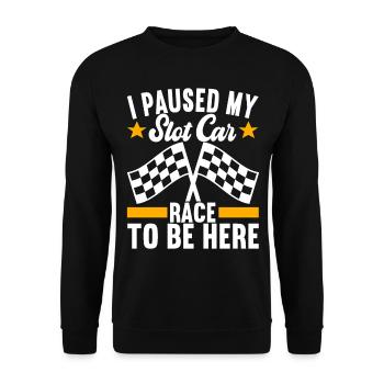Slotcar Slotracing - Unisex Pullover - Schwarz - Vorne - Alina (178cm) & Michal (187cm)