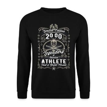 Vintage 2000 Hockey sur glace Cadeau d’anniversaire Hobby - Sweat-shirt Unisexe - noir - Devant - Alina (178cm) & Michal (187cm)