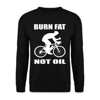 Rennrad Rennradfahrer Burn Fat Not Oil - Unisex Pullover - Schwarz - Vorne - Alina (178cm) & Michal (187cm)