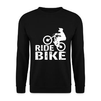 Downhill Mountainbike Ride Bike - Unisex Pullover - Schwarz - Vorne - Alina (178cm) & Michal (187cm)