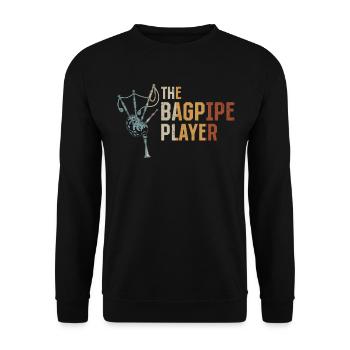 Musicien de cornemuse Bagpiper - Le joueur de cornemuse - Sweat-shirt Unisexe - noir - Devant - Alina (178cm) & Michal (187cm)