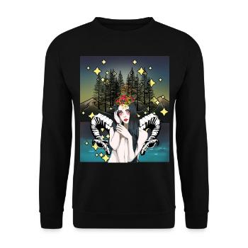Rêve Fantaisie Elfe Créatures mythiques Contes de fées magiques - Sweat-shirt Unisexe - noir - Devant - Alina (178cm) & Michal (187cm)